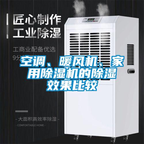 空調、暖風機、家用除濕機的除濕效果比較