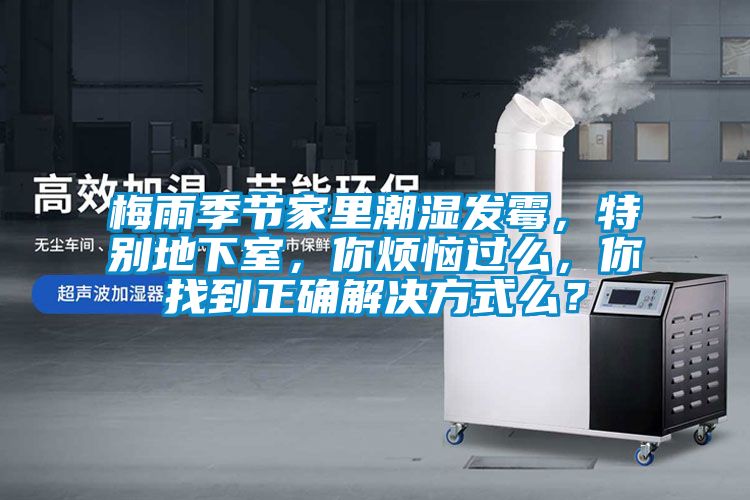 梅雨季節家里潮濕發霉，特別地下室，你煩惱過么，你找到正確解決方式么？